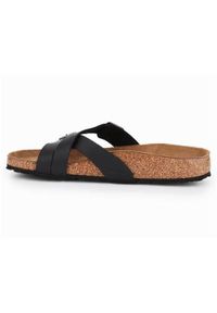 Klapki damskie Birkenstock Yao Balance. Kolor: czarny. Materiał: materiał