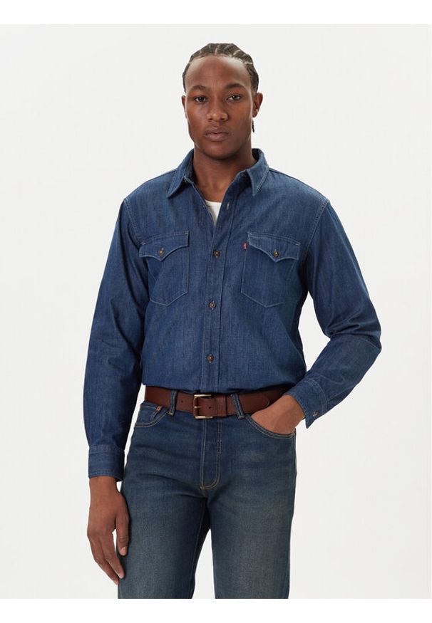 Levi's® Koszula jeansowa Western A1919-0061 Granatowy Relaxed Fit. Kolor: niebieski. Materiał: bawełna