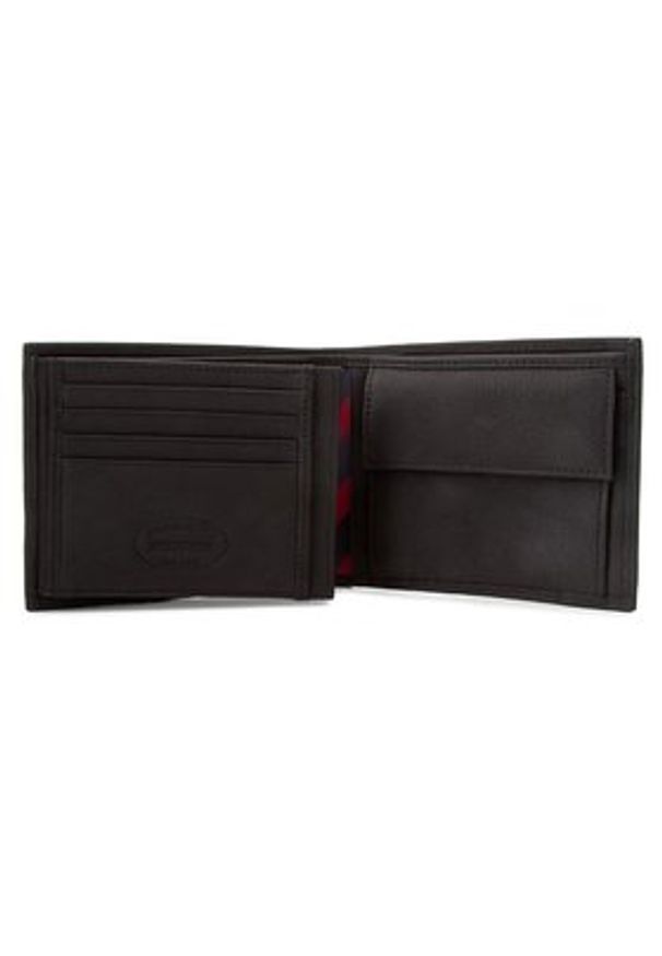 TOMMY HILFIGER - Tommy Hilfiger Portfel Johnson Trifold AM0AM00665 Czarny. Kolor: czarny. Materiał: skóra, nubuk