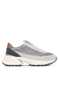 Calvin Klein Sneakersy Hike Runner Lace Up Techmix YW0YW02030 Beżowy. Kolor: beżowy. Materiał: skóra #1