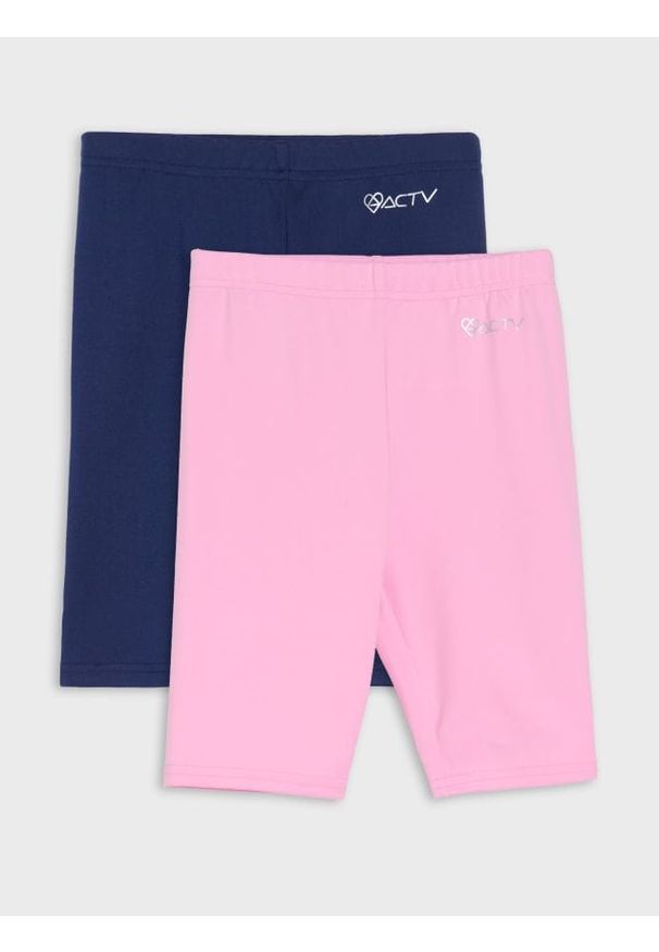 Sinsay - Szorty z elastycznej dzianiny 2 pack Active - granatowy. Kolor: niebieski. Materiał: dzianina