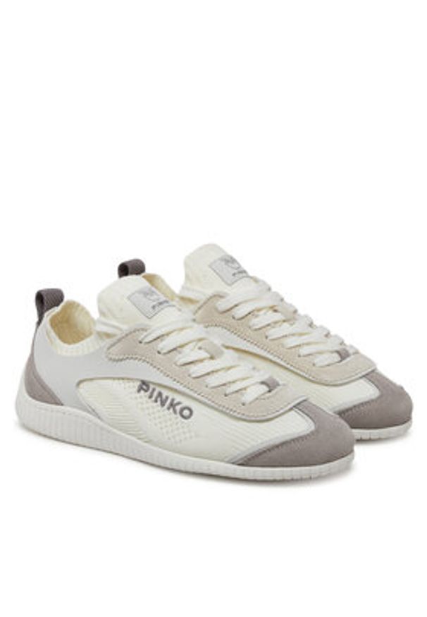 Pinko - PINKO Sneakersy Reby 03 SS0061 T025 Écru. Materiał: materiał