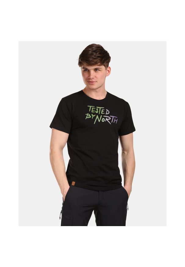 Męski bawełniany t-shirt Kilpi DISCOVER-M. Kolor: czarny. Materiał: bawełna. Sport: turystyka piesza