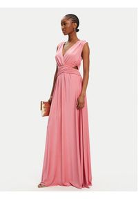 ACCESS FASHION Sukienka wieczorowa 53-3389-391 Różowy Slim Fit. Kolor: różowy. Materiał: syntetyk. Styl: wizytowy #4