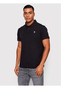 Trussardi Jeans - Trussardi Polo Piquet 52T00597 Czarny Regular Fit. Typ kołnierza: polo. Kolor: czarny. Materiał: bawełna