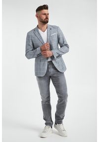 JOOP! Jeans - Marynarka męska w kratkę z lnem Hogiz JOOP! JEANS. Materiał: len. Wzór: kratka
