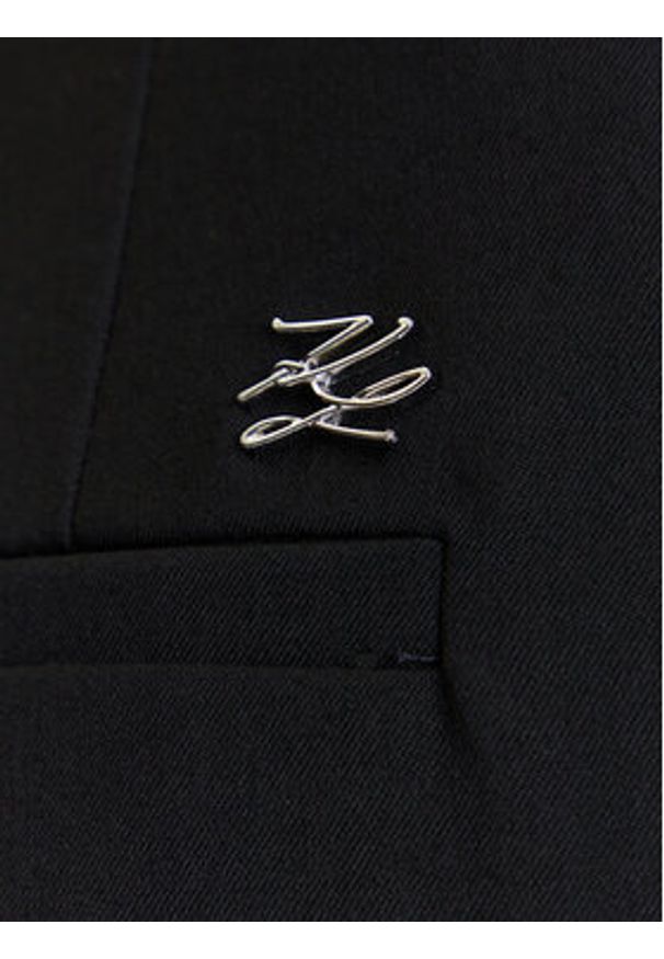 Karl Lagerfeld - KARL LAGERFELD Spodnie materiałowe A3W10099 Czarny Straight Fit. Kolor: czarny. Materiał: syntetyk