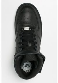 Nike Kids - Buty dziecięce AIR FORCE 1 MID. Kolor: czarny. Materiał: syntetyk, materiał, skóra, guma. Szerokość cholewki: normalna. Model: Nike Air Force #5