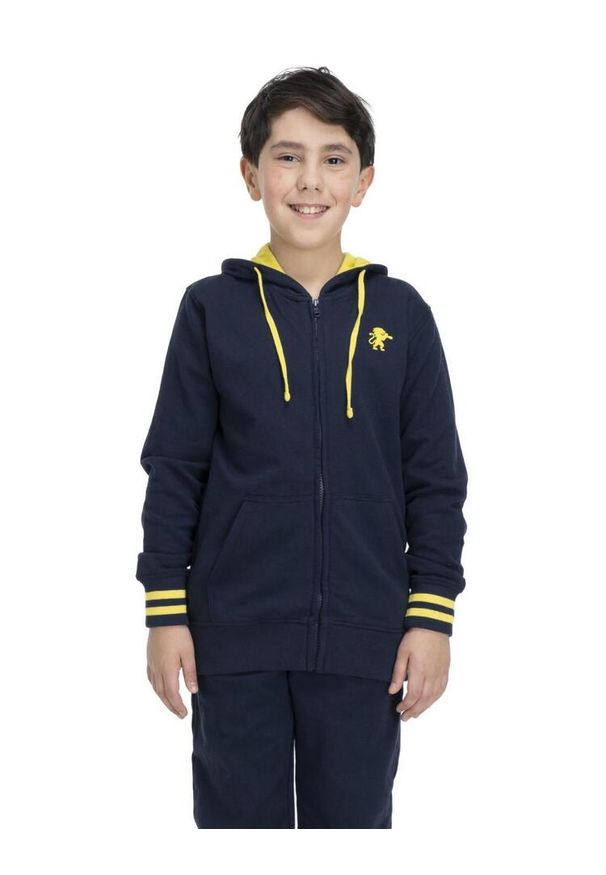 LEONE 1947 APPAREL - Witamy dziecięcy dres z kapturem. Okazja: na uczelnię. Kolor: niebieski. Materiał: dresówka. Styl: sportowy