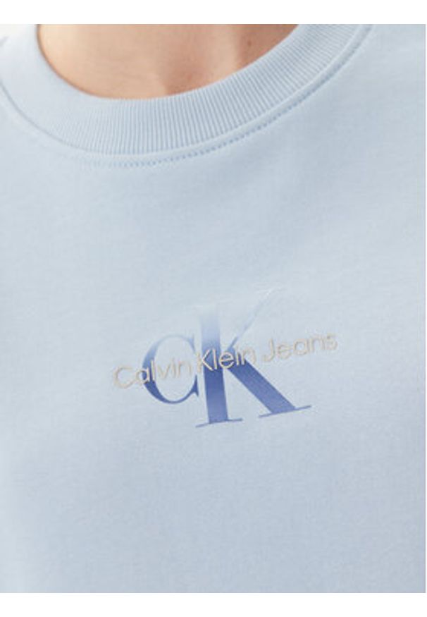 Calvin Klein Jeans Bluza Gradient Monologo J20J225360 Błękitny Regular Fit. Kolor: niebieski. Materiał: bawełna. Wzór: gradientowy