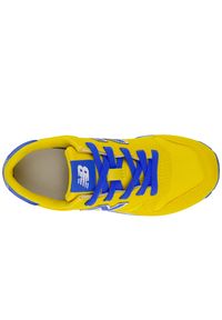 Buty dziecięce New Balance YC373AJ2 – żółte. Okazja: na uczelnię. Kolor: żółty. Materiał: guma, materiał, syntetyk. Szerokość cholewki: normalna. Wzór: kolorowy. Model: New Balance 373 #4