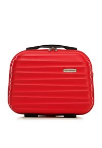 Wittchen - Komplet walizek z ABS-u z żebrowaniem. Kolor: czerwony. Materiał: guma. Styl: elegancki #8