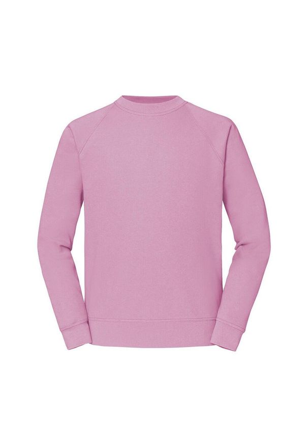 FRUIT OF THE LOOM - Męska Klasyczna Bluza Raglanowa. Kolor: różowy. Długość rękawa: raglanowy rękaw
