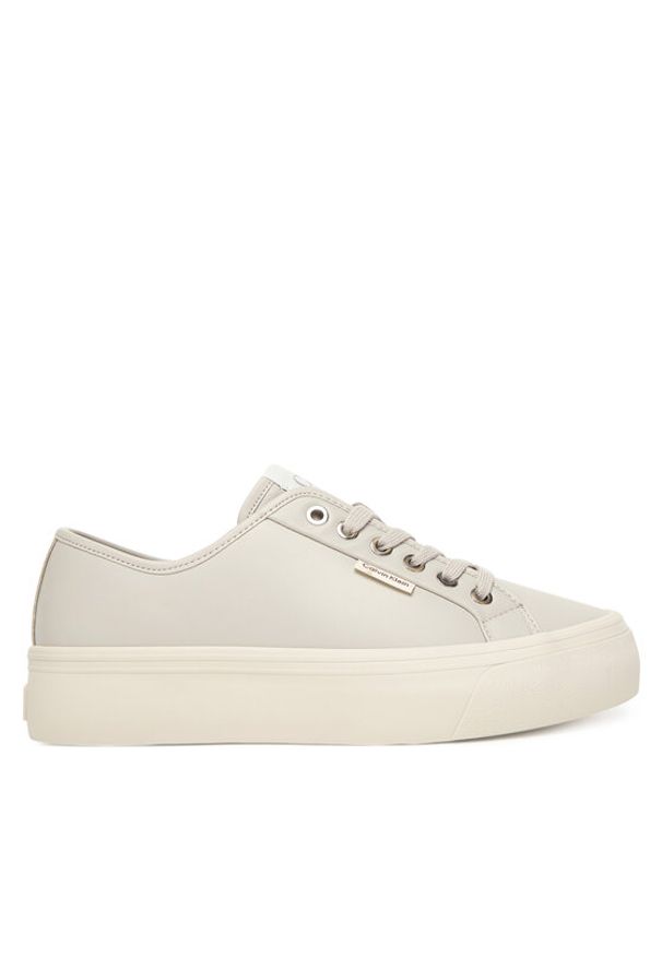 Calvin Klein Sneakersy Vulc Flatf Lace Up Lth YW0YW01932 Szary. Kolor: szary. Materiał: skóra