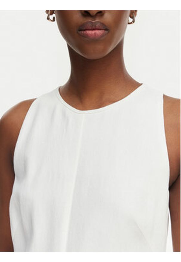 BOSS Sukienka koktajlowa Dinderal 50557447 Biały Regular Fit. Kolor: biały. Materiał: len. Styl: wizytowy