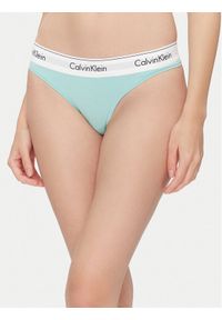 Calvin Klein Underwear Stringi 0000F3786E Zielony. Kolor: zielony. Materiał: bawełna