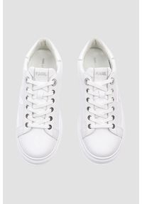 Karl Lagerfeld - KARL LAGERFELD Białe damskie sneakersy KAPRI Karl Signia, Rozmiar 39. Kolor: biały. Wzór: napisy #2