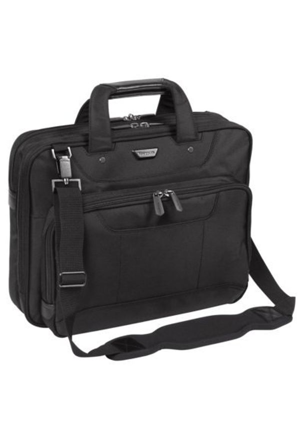 Torba na laptopa TARGUS Corporate Traveller 13-14 cali Czarny. Kolor: czarny. Materiał: skóra, nylon