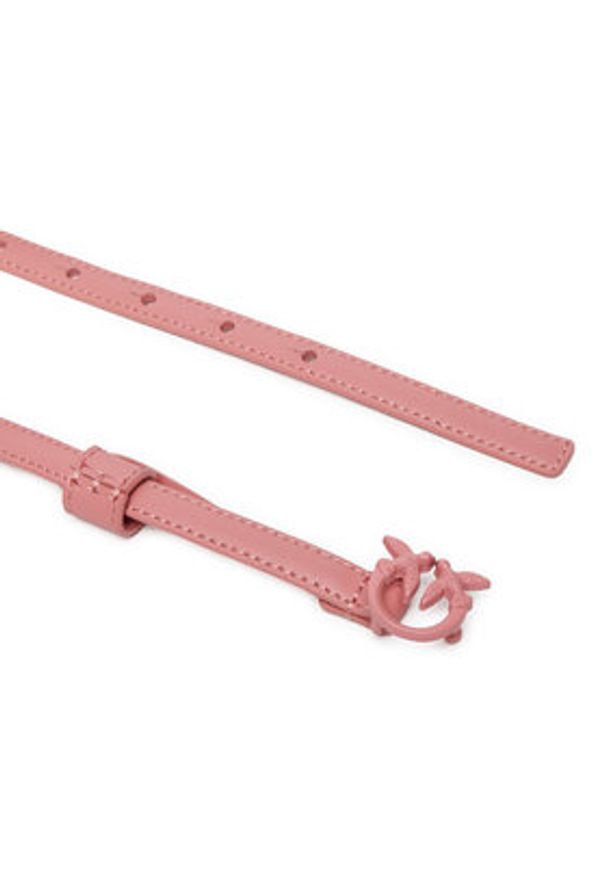 Pinko - PINKO Pasek Damski Love Berry H1 Belt AI 24-25 PLT01 102148 A1K2 Różowy. Kolor: różowy. Materiał: skóra