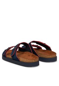 TOMMY HILFIGER - Tommy Hilfiger Klapki Cork Adjustable Suede Sandal FM0FM05869 Granatowy. Kolor: niebieski. Materiał: skóra, zamsz #3