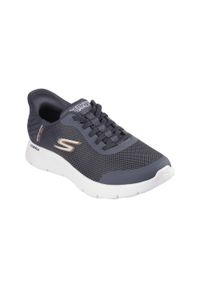 skechers - Tenisówki Skechers Model Slip Ins: Go Walk Kolor Szary. Kolor: szary. Materiał: tkanina. Model: Skechers Sport. Sport: turystyka piesza