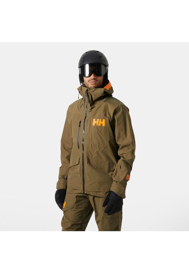 Kurtka narciarska Helly Hansen Ridge Infinity. Kolor: brązowy, beżowy, wielokolorowy. Sezon: zima. Sport: narciarstwo