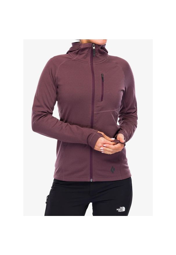 Bluza polarowa damska Black Diamond Coefficient Hoody. Kolor: różowy. Materiał: polar. Sport: turystyka piesza