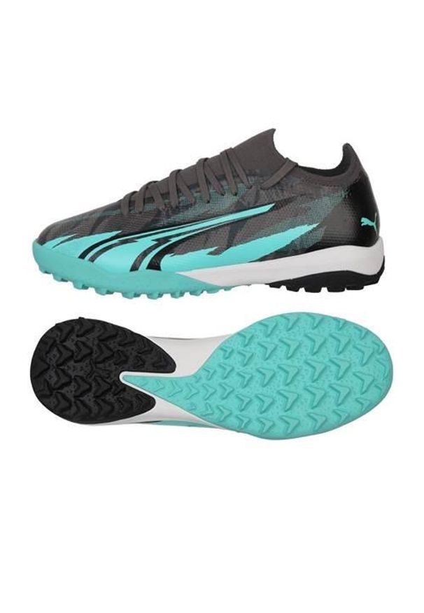 Buty piłkarskie męskie Puma Ultra Match Rush Tt. Zapięcie: sznurówki. Kolor: wielokolorowy, niebieski. Materiał: guma, materiał, tkanina, syntetyk. Szerokość cholewki: normalna. Sport: piłka nożna