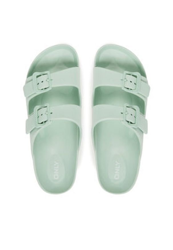 ONLY Shoes Klapki Onlcristy 15316868 Zielony. Kolor: zielony