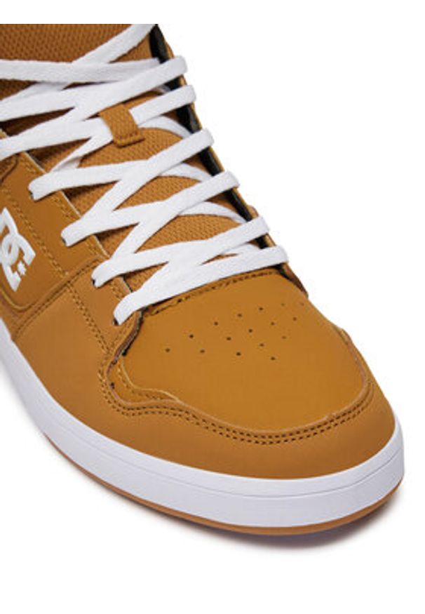 DC Sneakersy ADYS400080 Brązowy. Kolor: brązowy. Materiał: skóra