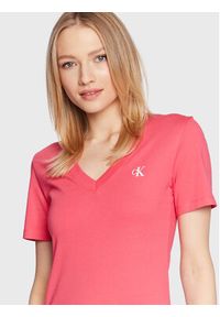 Calvin Klein Jeans T-Shirt J20J220303 Różowy Slim Fit. Kolor: różowy. Materiał: bawełna #2