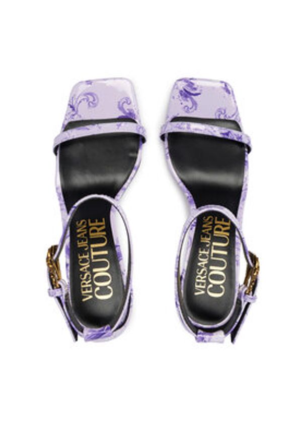 Versace Jeans Couture Sandały 80VA3S76 ZS366 Fioletowy. Kolor: fioletowy. Materiał: skóra