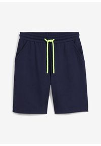 bonprix - Bermudy dresowe z czystej bawełny organicznej. Kolor: niebieski. Materiał: bawełna, dresówka #1