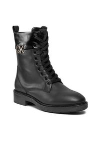 Calvin Klein Trapery Rubber Sole Combat Boot W/Hw HW0HW01717 Czarny. Kolor: czarny. Materiał: skóra