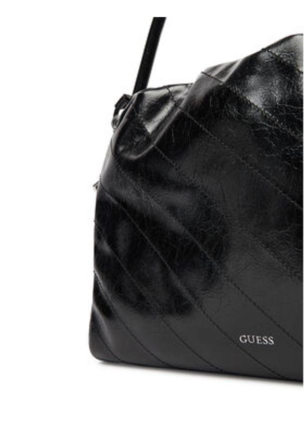 Guess Torebka Amys HWMY96 59220 Czarny. Kolor: czarny. Materiał: skórzane