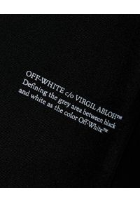 OFF-WHITE - Czarne spodnie z prostymi nogawkami. Kolor: czarny. Wzór: aplikacja #4
