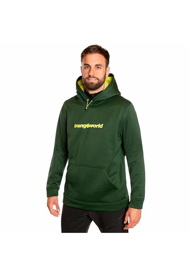 TRANGOWORLD - Bluza z kapturem Męska Trangoworld Login Kolor Zielony. Typ kołnierza: kaptur. Kolor: zielony. Sport: fitness