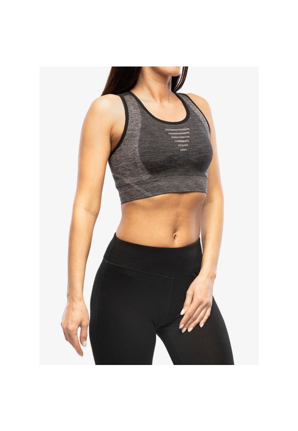 Biustonosz sportowy Smartwool Intraknit Racerback Bra. Kolor: czarny