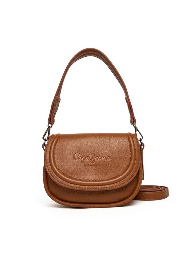 Pepe Jeans Torebka Crisha Code PL0300006 Brązowy. Kolor: brązowy. Materiał: skórzane