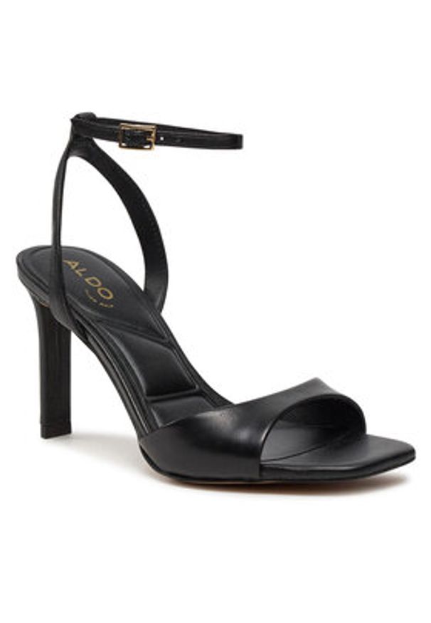 Aldo Sandały Sake 13707889 Czarny. Kolor: czarny. Materiał: skóra