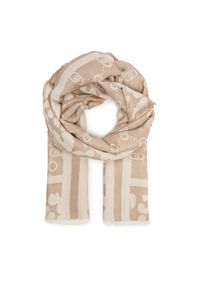 Liu Jo Szal Stola Jacquard Mon 2F5040 T0300 Beżowy. Kolor: beżowy. Materiał: wiskoza, materiał