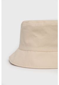 Trussardi Jeans - Trussardi kapelusz bawełniany kolor beżowy bawełniany. Kolor: beżowy. Materiał: bawełna #2