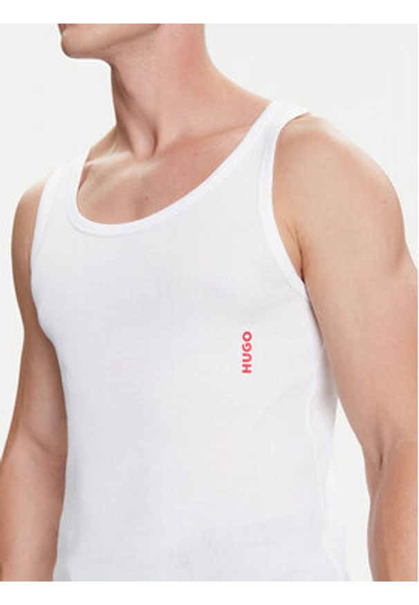 Hugo - HUGO Komplet 3 tank topów 50545681 Biały Slim Fit. Kolor: biały. Materiał: bawełna
