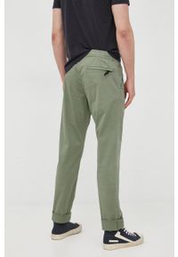 s.Oliver spodnie męskie kolor zielony joggery. Kolor: zielony. Materiał: tkanina. Wzór: gładki