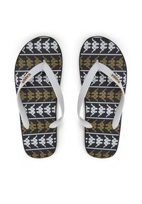 Kappa Japonki 371D2UW White - Black - Green Military Kolorowy. Materiał: syntetyk, materiał. Wzór: kolorowy #3