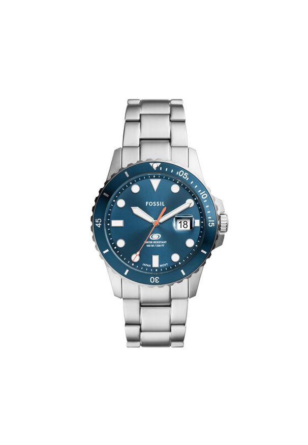 Fossil Zegarek Blue FS6050 Srebrny. Kolor: srebrny