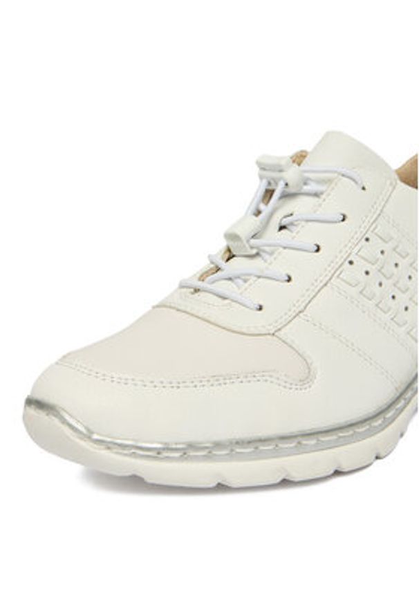 Rieker Półbuty CEO-L32F3-80 Écru. Kolor: kremowy. Materiał: syntetyk, skóra