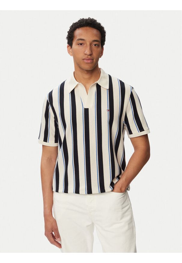 TOMMY HILFIGER - Tommy Hilfiger Polo Classic MW0MW43274 Kolorowy Regular Fit. Typ kołnierza: polo. Materiał: bawełna. Wzór: kolorowy