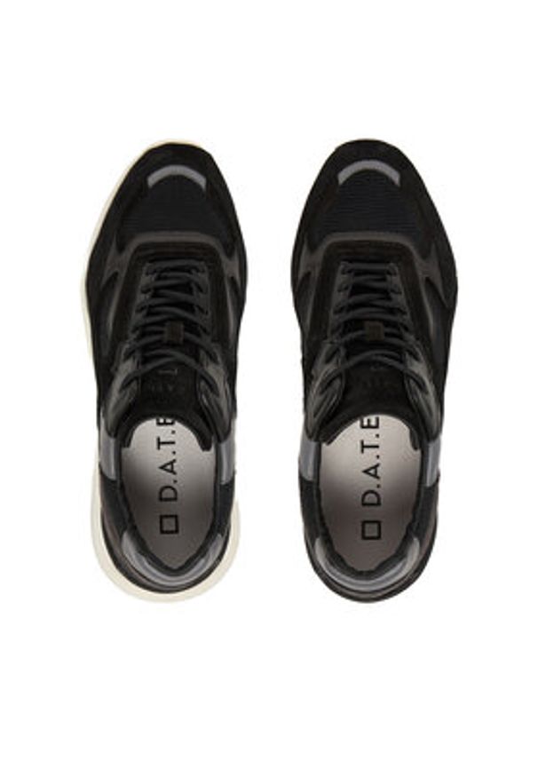 D.A.T.E. Sneakersy Fuga Mesh M431-FG-ME Czarny. Kolor: czarny. Materiał: skóra