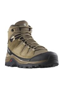salomon - Buty trekkingowe męskie Salomon Quest Rove Mid Gtx. Wysokość cholewki: za kostkę. Zapięcie: sznurówki. Kolor: brązowy. Materiał: guma, syntetyk, tkanina, materiał. Szerokość cholewki: normalna. Sport: turystyka piesza